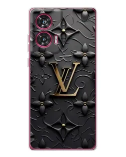 Чехол для Motorola Edge 50 Fusion с картинкой «Кожаная текстура LV»