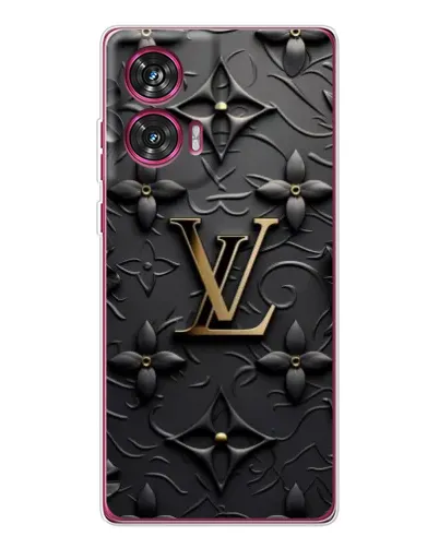 Чехол для Motorola Edge 50 Fusion с картинкой «Кожаная текстура LV»