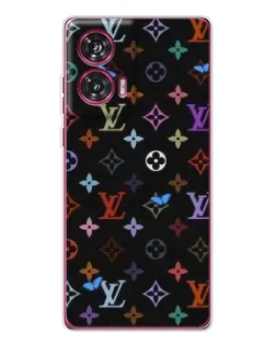 Чехол для Motorola Edge 50 Fusion с картинкой «Цветная монограмма LV»
