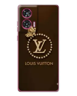 Чехол для Motorola Edge 50 Fusion с картинкой «LV — золотая печать»