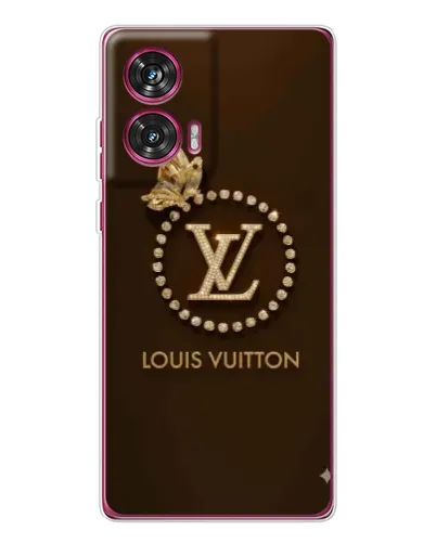 Чехол для Motorola Edge 50 Fusion с картинкой «LV — золотая печать»