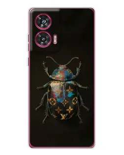 Чехол для Motorola Edge 50 Fusion с картинкой «LV — мраморный принт»