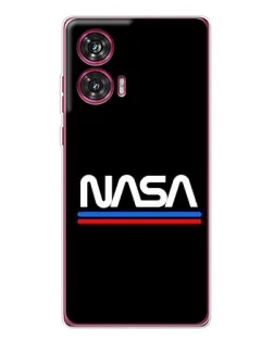 Чехол для Motorola Edge 50 Fusion с картинкой «NASA — классика Red Blue»