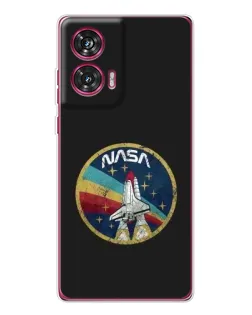 Чехол для Motorola Edge 50 Fusion с картинкой «NASA — эмблема миссии»