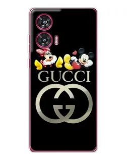 Чехол для Motorola Edge 50 Fusion с картинкой «Gucci — герои Disney»