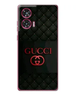 Чехол для Motorola Edge 50 Fusion с картинкой «Gucci — стеганый черный»