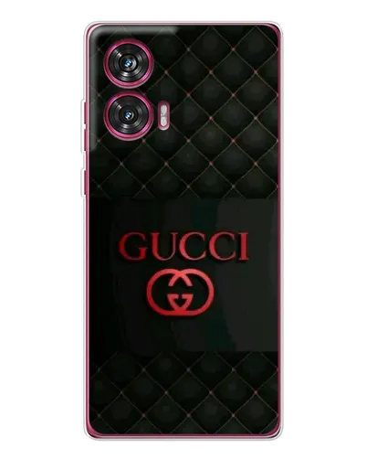 Чехол для Motorola Edge 50 Fusion с картинкой «Gucci — стеганый черный»