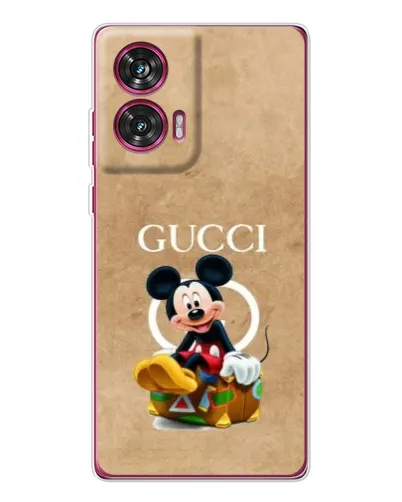 Чехол для Motorola Edge 50 Fusion с картинкой «Микки Маус Gucci — крафт»