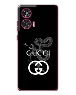 Чехол для Motorola Edge 50 Fusion с картинкой «Gucci — серебряная змея»