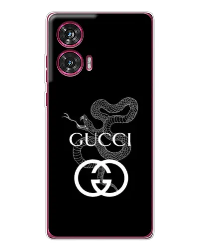 Чехол для Motorola Edge 50 Fusion с картинкой «Gucci — серебряная змея»