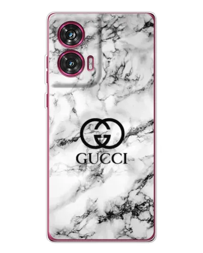 Чехол для Motorola Edge 50 Fusion с картинкой «Gucci — мраморный шик»