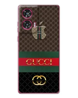 Чехол для Motorola Edge 50 Fusion с картинкой «Gucci — брендированный десерт»
