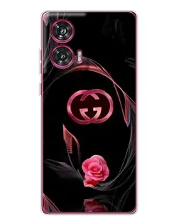 Чехол для Motorola Edge 50 Fusion с картинкой «Gucci — неоновая роза»