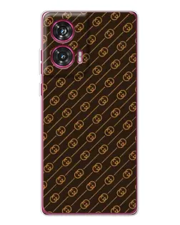 Чехол для Motorola Edge 50 Fusion с картинкой «Gucci — золотые диагонали»