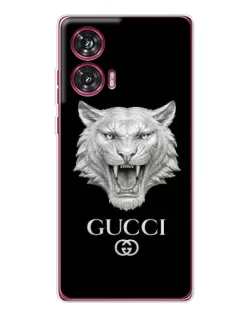 Чехол для Motorola Edge 50 Fusion с картинкой «Gucci — серебряный лев»