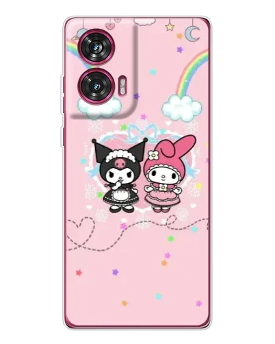 Чехол для Motorola Edge 50 Fusion с картинкой «My Melody и Kuromi»