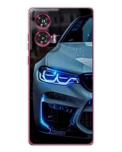 Чохол для Motorola Edge 50 Fusion з картинкою «Погляд BMW з синіми фарами» Чохол для Motorola Edge 50 Fusion з картинкою «Погляд BMW з синіми фарами»