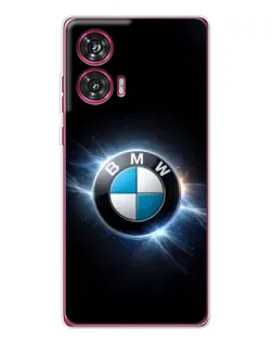 Чехол для Motorola Edge 50 Fusion с картинкой «BMW — неоновое сияние»