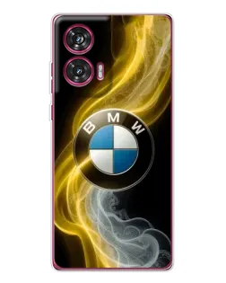 Чохол для Motorola Edge 50 Fusion з картинкою «Золотистий дим BMW»