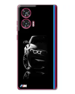 Чохол для Motorola Edge 50 Fusion з картинкою «Силует BMW в темряві»