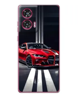 Чохол для Motorola Edge 50 Fusion з картинкою «Червона BMW на дорозі»