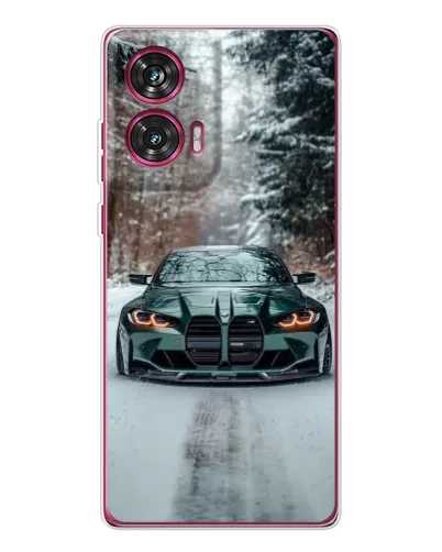 Чохол для Motorola Edge 50 Fusion з картинкою «BMW у зимовому лісі» Чохол для Motorola Edge 50 Fusion з картинкою «BMW у зимовому лісі»