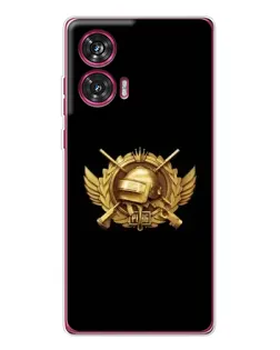 Чехол для Motorola Edge 50 Fusion с картинкой «PUBG — оранжевый градиент»