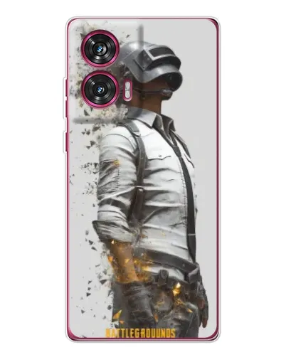Чехол для Motorola Edge 50 Fusion с картинкой «PUBG — боец в пыли»