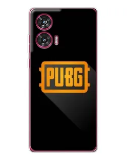 Чехол для Motorola Edge 50 Fusion с картинкой «PUBG — рамка лого»