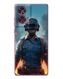 Чехол для Motorola Edge 50 Fusion с картинкой «PUBG — реалистичный герой»