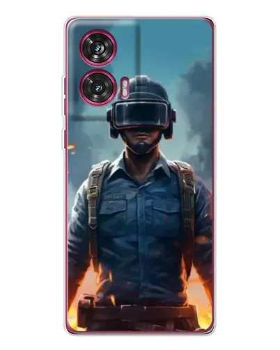 Чехол для Motorola Edge 50 Fusion с картинкой «PUBG — реалистичный герой»