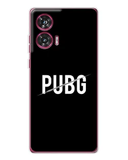 Чехол для Motorola Edge 50 Fusion с картинкой «PUBG — белый логотип»