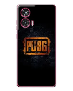 Чехол для Motorola Edge 50 Fusion с картинкой «PUBG — золотой логотип»