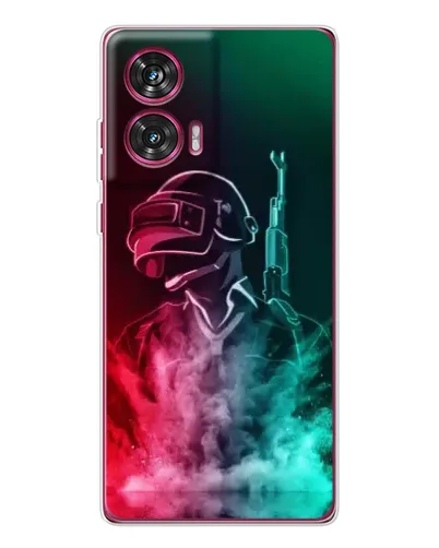 Чехол для Motorola Edge 50 Fusion с картинкой «PUBG — огненный воин»