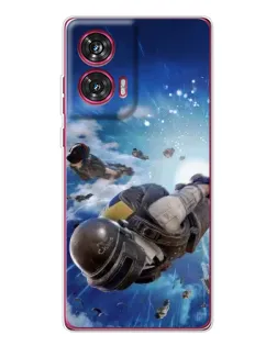 Чехол для Motorola Edge 50 Fusion с картинкой «Десант PUBG — прыжок»