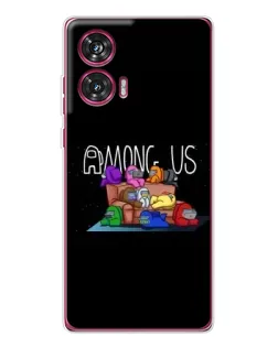 Чехол для Motorola Edge 50 Fusion с картинкой «Логотип Among Us»
