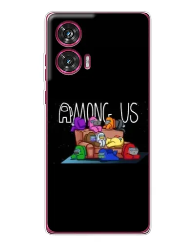 Чехол для Motorola Edge 50 Fusion с картинкой «Логотип Among Us»