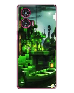 Чехол для Motorola Edge 50 Fusion с картинкой «Minecraft лесной пейзаж»
