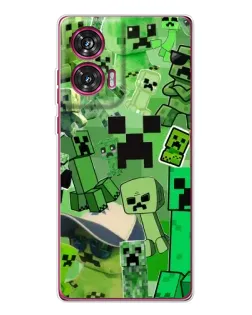 Чехол для Motorola Edge 50 Fusion с картинкой «Криперы Minecraft»