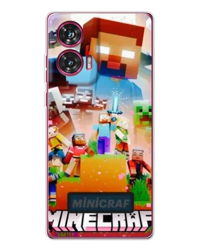Чехол для Motorola Edge 50 Fusion с картинкой «Minecraft герои игры» Чехол для Motorola Edge 50 Fusion с картинкой «Minecraft герои игры»