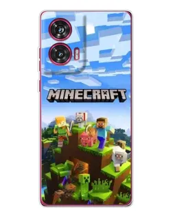 Чехол для Motorola Edge 50 Fusion с картинкой «Minecraft классический мир»