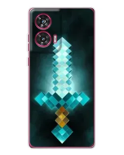 Чехол для Motorola Edge 50 Fusion с картинкой «Алмазный меч неон»