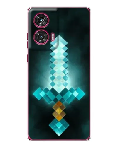 Чехол для Motorola Edge 50 Fusion с картинкой «Алмазный меч неон» Чехол для Motorola Edge 50 Fusion с картинкой «Алмазный меч неон»