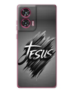 Чехол для Motorola Edge 50 Fusion с картинкой «Надпись Jesus Graffiti»