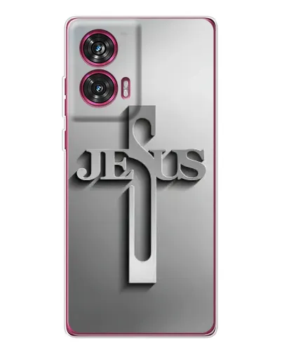 Чохол для Motorola Edge 50 Fusion з картинкою «Металевий хрест Jesus» Чохол для Motorola Edge 50 Fusion з картинкою «Металевий хрест Jesus»