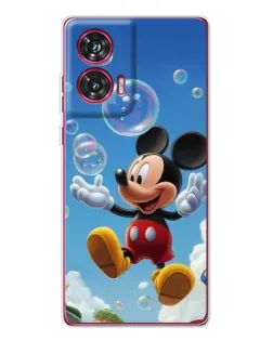 Чехол для Motorola Edge 50 Fusion с картинкой «Mickey и мыльные пузыри»