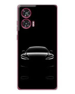 Чехол для Motorola Edge 50 Fusion с картинкой «Силуэт Tesla Night»