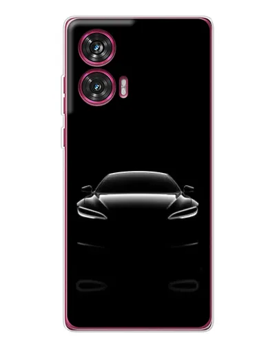 Чохол для Motorola Edge 50 Fusion з картинкою «Силует Tesla Night»