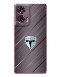 Чохол для Motorola Edge 50 Fusion з картинкою «Металева текстура Tesla»