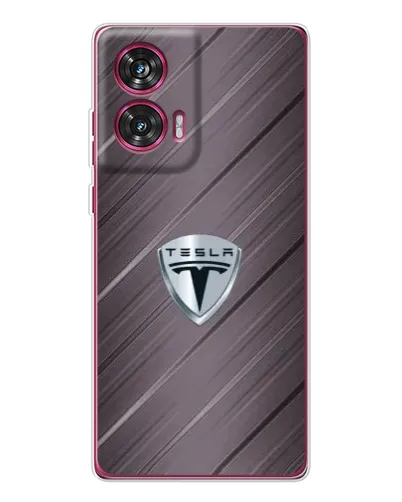 Чохол для Motorola Edge 50 Fusion з картинкою «Металева текстура Tesla»